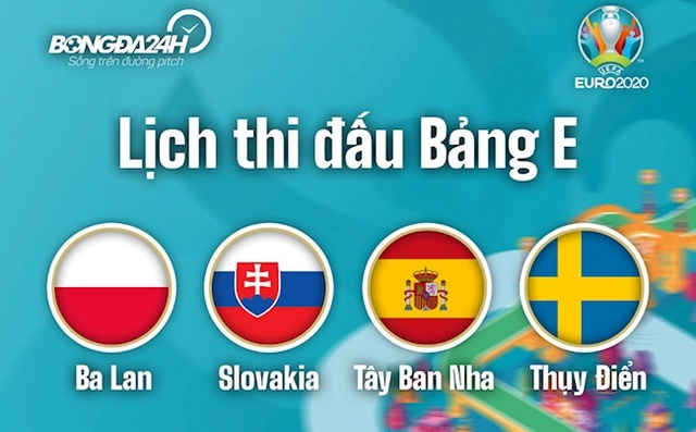 Lịch thi đấu, lịch trực tiếp EURO 2020 bảng E: Coi chừng!! Có Bò tót