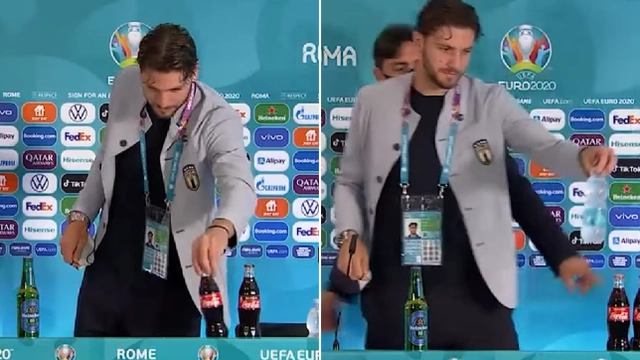 Học Ronaldo, sao Italia lại khiến Coca-Cola méo mặt