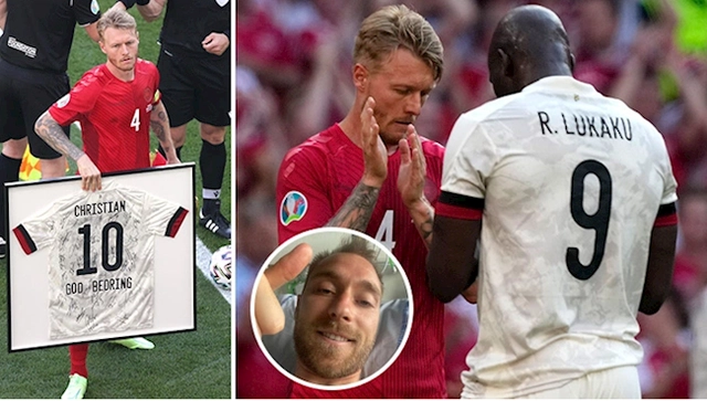 Rớt nước mắt với màn tri ân Christian Eriksen ở trận đấu giữa Đan Mạch và Bỉ