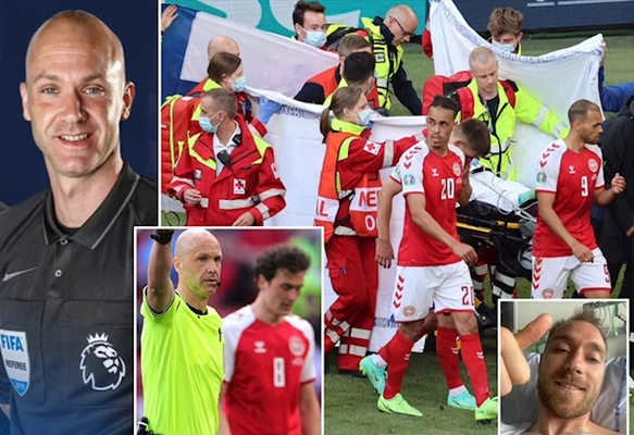Trọng tài góp phần cứu sống Christian Eriksen cầm còi trận Bồ Đào Nha vs Đức