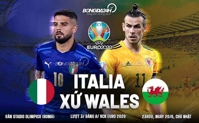 Trận cầu vàng:  dự đoán Italia vs Wales (23h00 ngày 20/6)