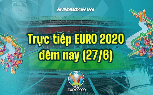Trực tiếp VCK EURO 2020 vòng 1/8 đêm nay 27/6 (Link xem VTV6, VTV3 FULL HD)