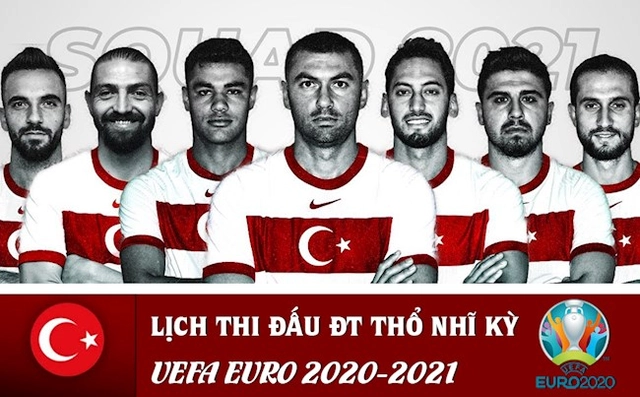 Lịch thi đấu, lịch phát sóng ĐT Thổ Nhĩ Kỳ tại Euro 2020 trên VTV6, VTV3