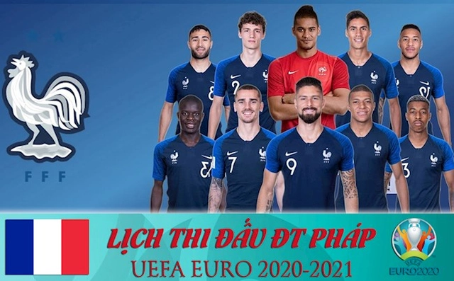 Lịch thi đấu của ĐT Pháp, lịch trực tiếp EURO 2020 trên VTV