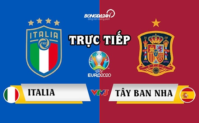 Trực tiếp EURO 2020 bán kết - Link xem Italia vs Tây Ban Nha hôm nay 7/7/2021