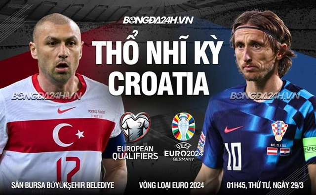 Nhận định Thổ Nhĩ Kỳ vs Croatia (01h45 ngày 29/3): Cạm bẫy tại Bursa