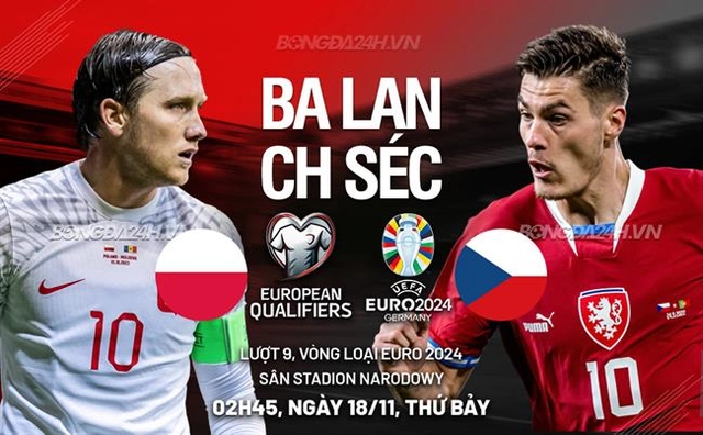 Nhận định bóng đá Ba Lan vs Séc 2h45 ngày 18/11 (Vòng loại Euro 2024)