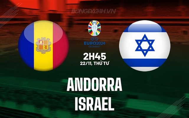 Nhận định Andorra vs Israel 2h45 ngày 22/11 (Vòng loại Euro 2024)