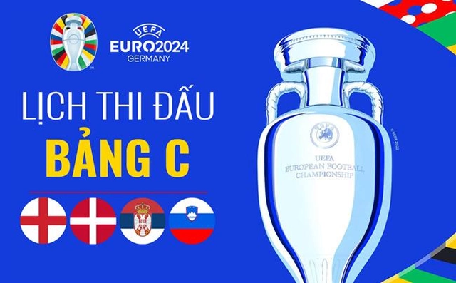 Lịch thi đấu bảng C Euro 2024: Anh, Đan Mạch, Serbia và Slovenia