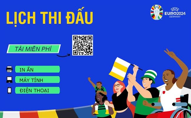 TẢI MIỄN PHÍ Lịch thi đấu Euro 2024 chuẩn giờ Việt Nam (Bản đẹp)