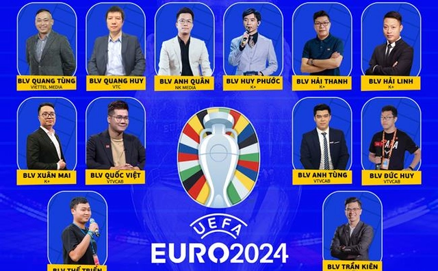 Đội hình Bình luận viên vàng đồng hành cùng TV360 bùng nổ EURO 2024