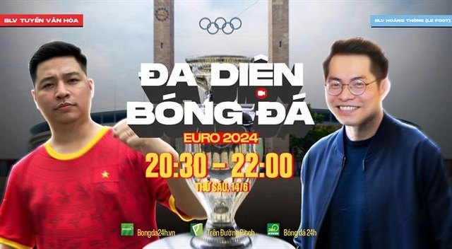 TRỰC TIẾP: Đa diện bóng đá cùng Hoàng Thông Le Foot và Tuyền Văn Hoá: Cháy cùng Euro 2024!