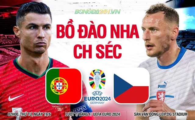 Nhận định bóng đá Bồ Đào Nha vs Séc (02h00 ngày 19/6): Mồi ngon quen thuộc