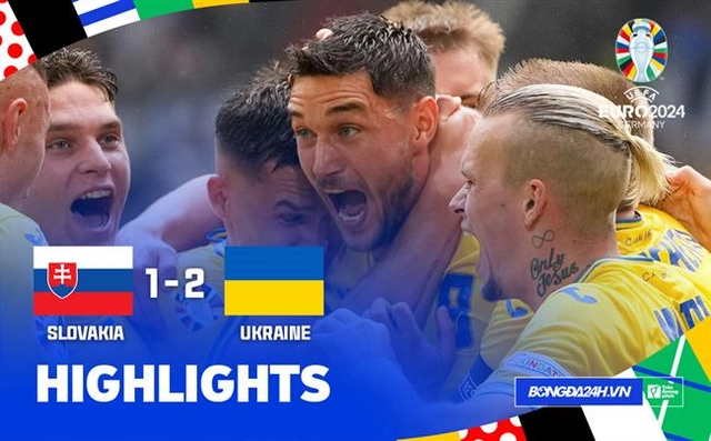 Highlights Slovakia - Ukraine | Hồi sinh cơ hội bước tiếp | Bảng E Euro 2024