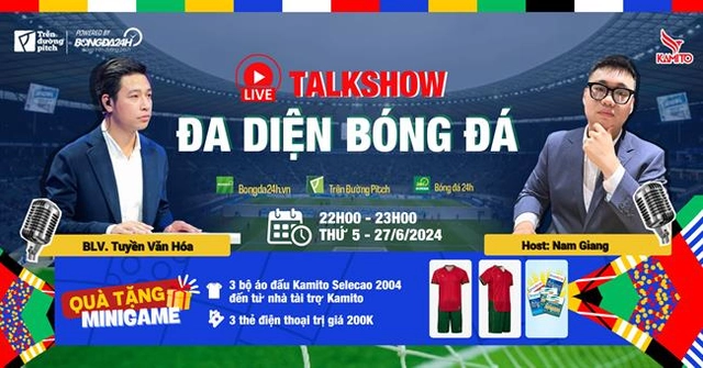 Trực tiếp: Đa diện bóng đá Euro 2024: Hướng tới vòng 1/8 cùng BLV Tuyền Văn Hóa
