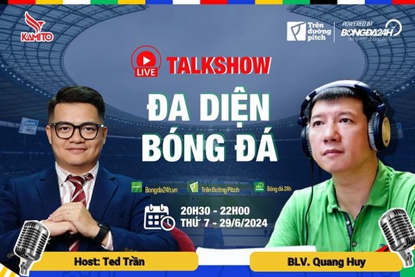 Trực tiếp: Talkshow Đa diện bóng đá Euro 2024 cùng BLV Quang Huy: Trước thềm Thụy Sĩ vs Italia