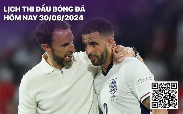 Lịch thi đấu bóng đá hôm nay 30/6: Anh - Slovakia; TBN - Georgia