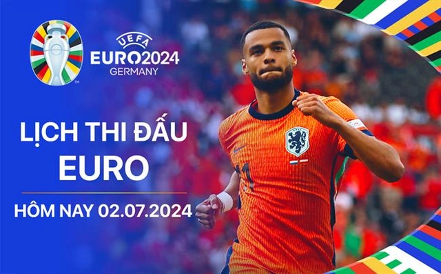 Lịch thi đấu Euro hôm nay 2/7: Romania - Hà Lan; Áo - Thổ Nhĩ Kỳ