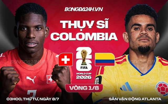 Highlights Thụy Sĩ vs Colombia World Cup 2026 hôm nay