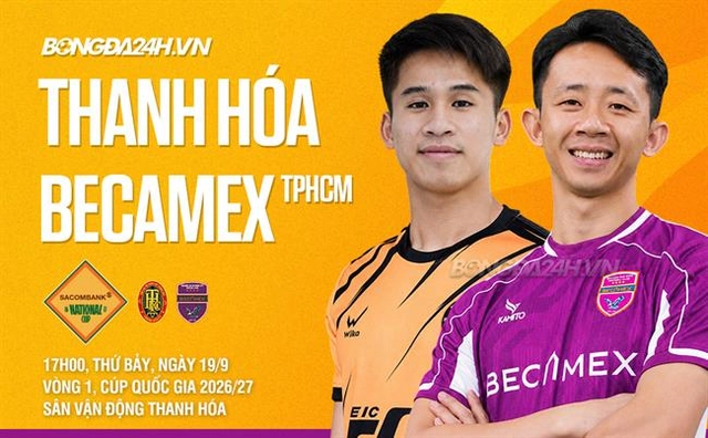 Video Thanh Hóa vs Becamex TPHCM: Đại diện V.League dừng bước (Cúp Quốc gia SACOMBANK 2026/27)