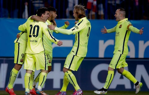 Video bàn thắng: Atletico Madrid 2-3 Barcelona (Tứ kết cúp Nhà vua 2014-2015)