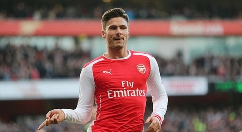 Bàn thắng của Giroud có sự tham gia của toàn đội Arsenal