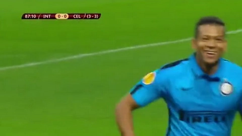 Video bàn thắng: Inter 1-0 (4-3) Celtic (Vòng 1/16 Europa League 2014/15)