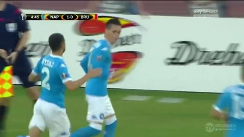 Video clip bàn thắng: Napoli 5-0 Club Brugge (Vòng bảng Europa League 2015/2016)