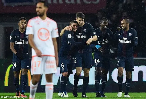 Tổng hợp: PSG 5-0 Lorient (Vòng 19 Ligue 1 2016/17)