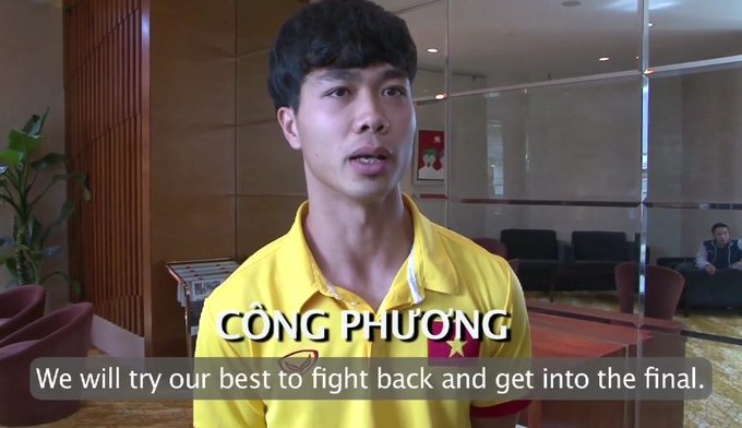 Tiền đạo Công Phượng trả lời phỏng vấn website chính thức của AFF Cup