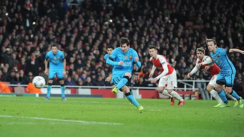 Video clip bàn thắng: Arsenal 0-2 Barcelona (Vòng 1/8 Champions League 2015/2016)
