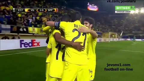 Video clip bàn thắng: Villarreal 2-1 Sparta Prague (Tứ kết lượt đi Europa League 2015/16)