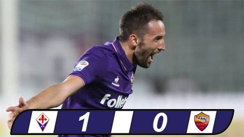 Fiorentina 1-0 AS Roma: Thua đau vào phút chót