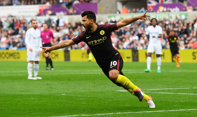 Tổng hợp: Swansea 1-3 Man City (Vòng 6 NHA 2016/17)