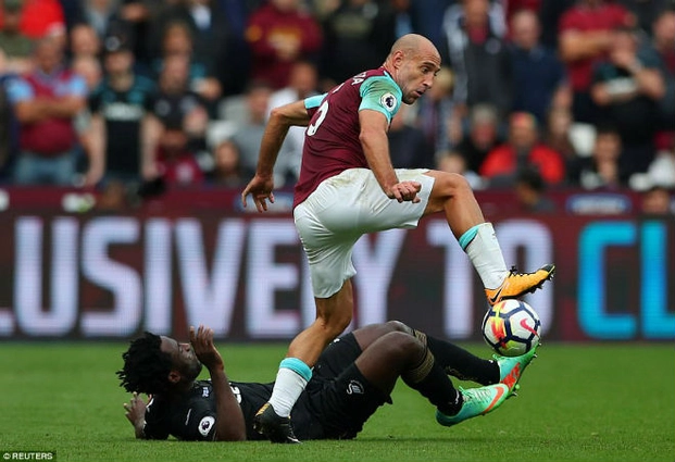 Tổng hợp: West Ham 1-0 Swansea (Vòng 7 NHA 2017/18)