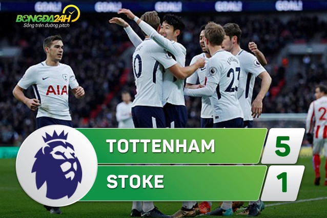 Tổng hợp: Tottenham 5-1 Stoke (Vòng 16 Premier League 2017/18)