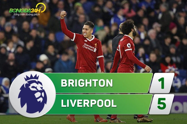 Tổng hợp: Brighton 1-5 Liverpool (Vòng 15 Premier League 2017/18)