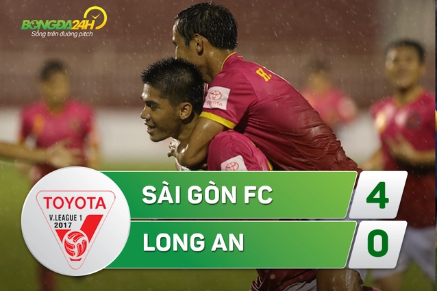 Tổng hợp: Sài Gòn 4-0 Long An (Vòng 11 V-League 2017)