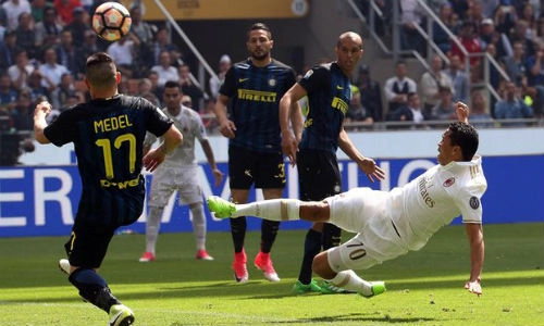 Tổng hợp: Inter Milan 2-2 AC Milan (Vòng 32 Serie A 2016/17)