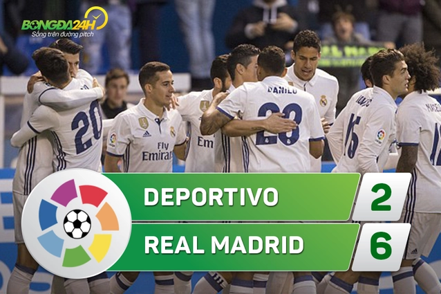 Tổng hợp: Deportivo 2-6 Real Madrid (Vòng 34 La Liga 2016/17)