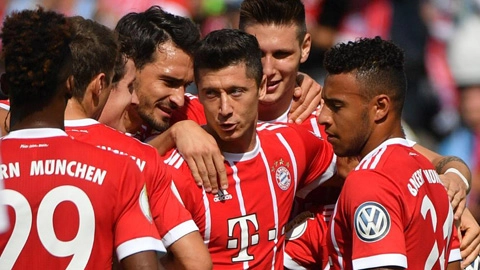 Tổng hợp: Chemnitzer 0-5 Bayern Munich (Cúp QG Đức 2017/18)