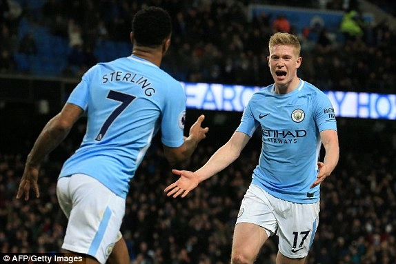Tổng hợp: Man City 3-0 West Brom (Vòng 25 Premier League 2017/18)