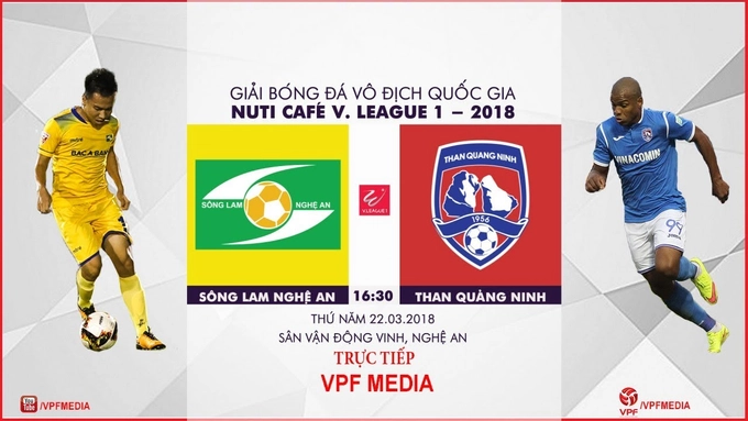 Tổng hợp: SLNA 2-2 Quảng Ninh (Vòng 3 V-League 2018)