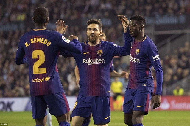 Tổng hợp: Celta Vigo 2-2 Barca (Vòng 33 La Liga 2017/18)