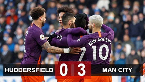 Video tổng hợp: Huddersfield 0-3 Man City (Vòng 23 Premier League 2018/19)