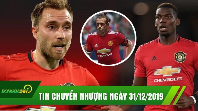 TIN NÓNG chuyển nhượng ngày 31/12: MU sắp có Eriksen, Real đổi Bale lấy Poga