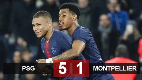 Video tổng hợp: PSG 5-1 Montpellier (Ligue 1 2018/19)