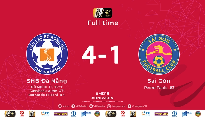 Đà Nẵng 4-1 Sài Gòn: Lão tướng Đỗ Merlo tỏa sáng