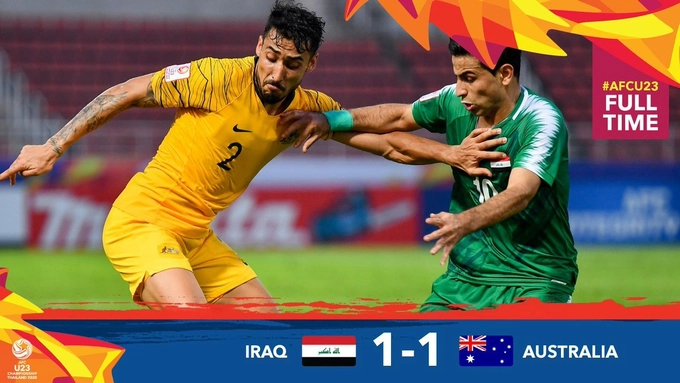 Video tổng hợp: U23 Iraq 1-1 U23 Australia (Bảng A VCK U23 châu Á 2020)