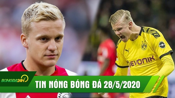 TIN NÓNG BÓNG ĐÁ 28/5 | Dortmund lo lắng chấn thương của Haaland | Real đánh úp MU giành Van de Beek